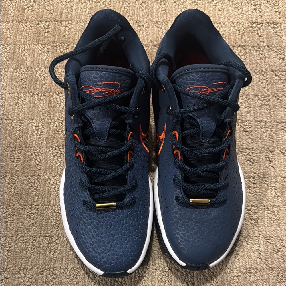Nike Blue and Orange Sneakers with Breathable Mesh and Cushioned Sole